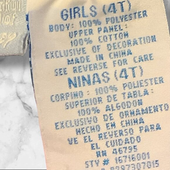 The Wonderful World Of Disney Girls Size 4T Pink Blue Plaid Skort Denim - Picture 4 of 10